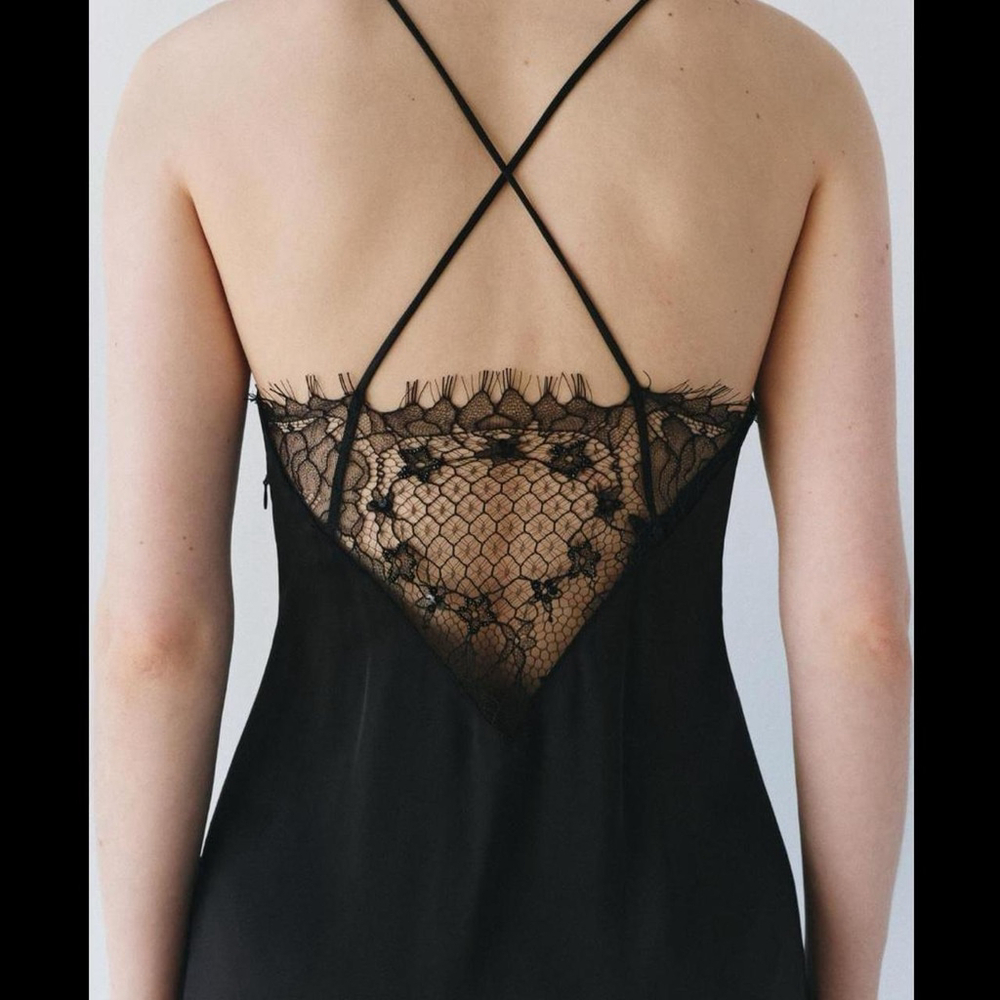 ZARA LONG LACE DRESS - SIZE S - Picture 6 of 8